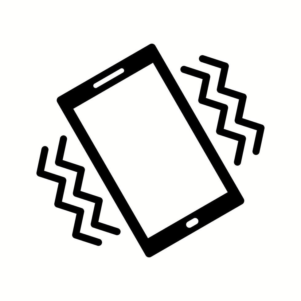 Unique Vibration Mode Vector Glyph Icon
