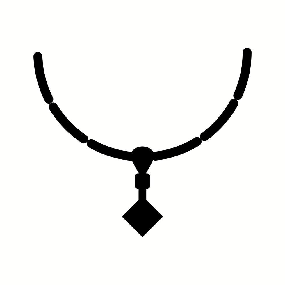 Unique Necklace Vector Glyph Icon