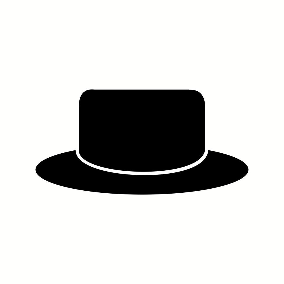 icono de glifo de vector de sombrero único