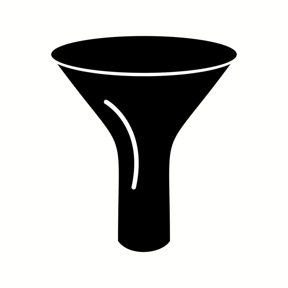 Unique Funnel Vector Glyph Icon