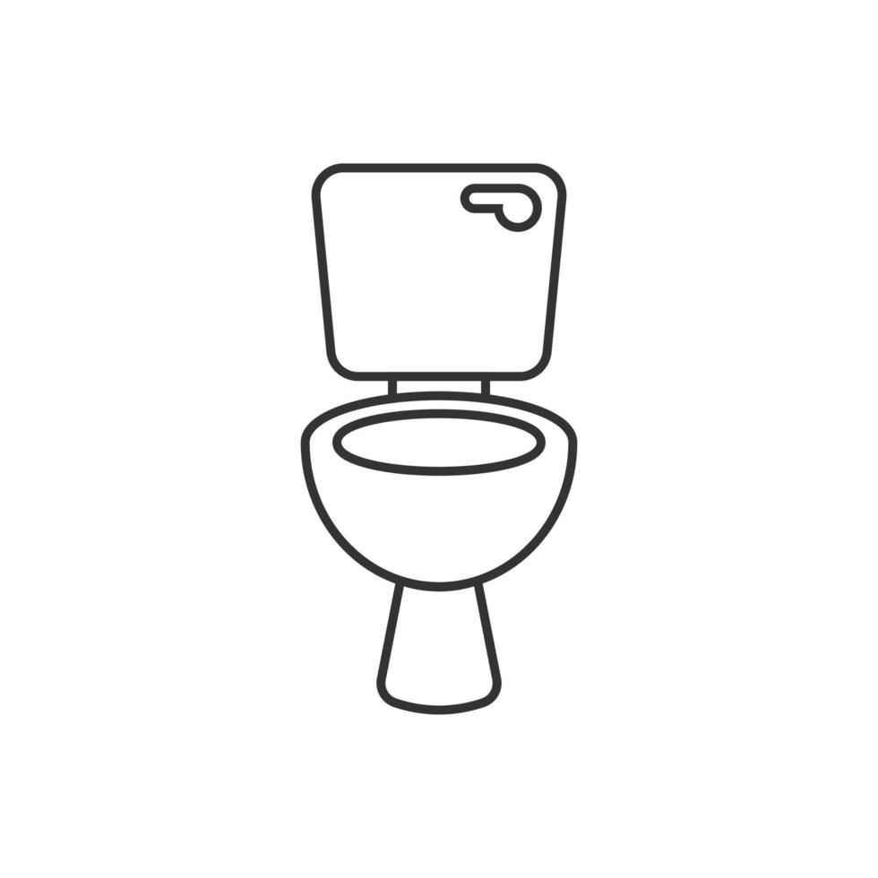icono de inodoro en estilo plano. ilustración de vector de higiene sobre fondo aislado. concepto de negocio de signo de baño wc.