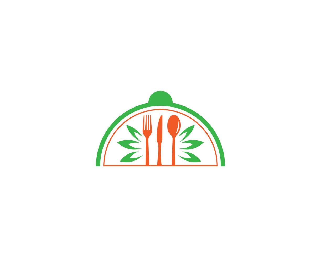 Healthy Food Restaurant Logo Template Design Vector Concept.