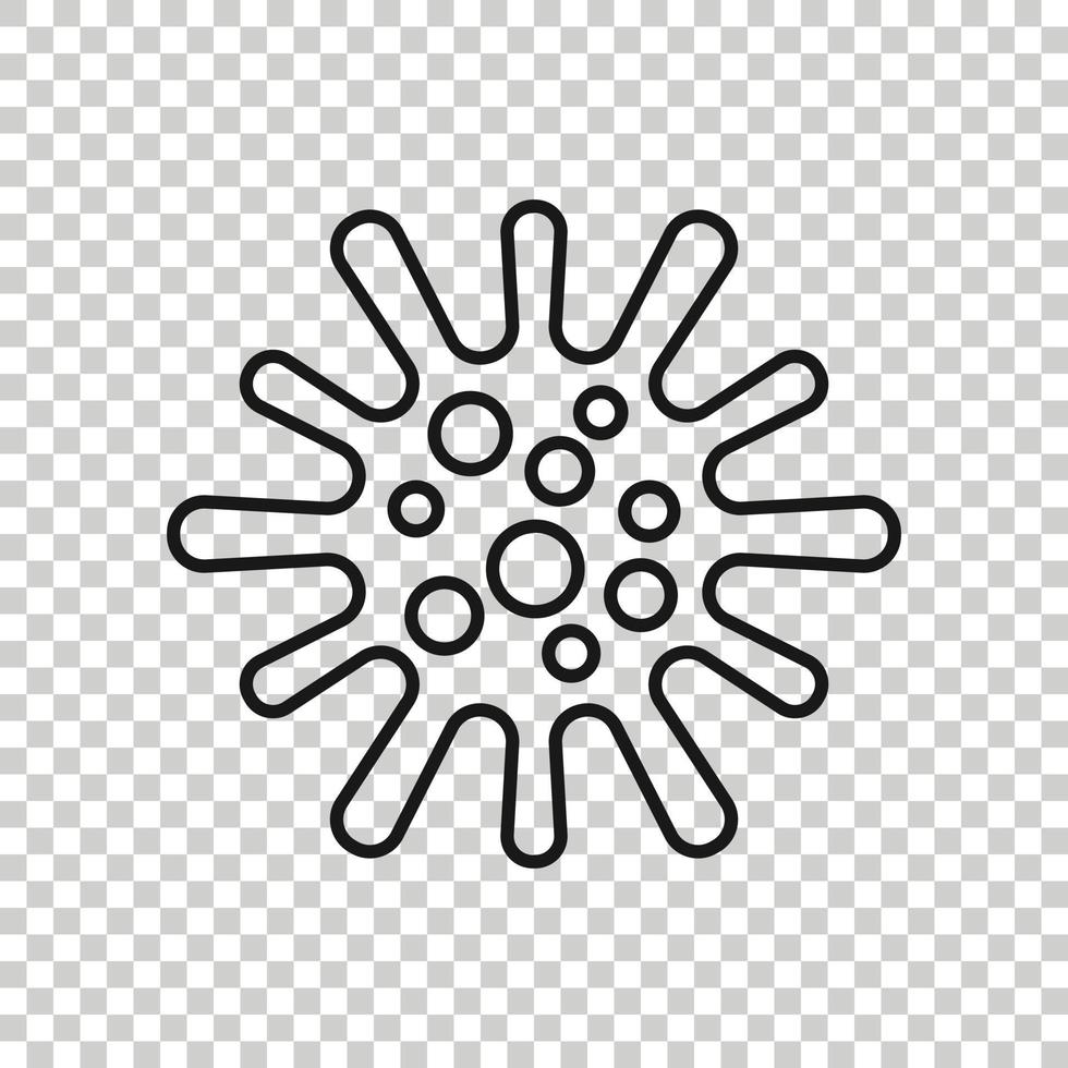 Disease bacteria icon in flat style. Allergy vector illustration on white isolated background. Microbe virus business concept.