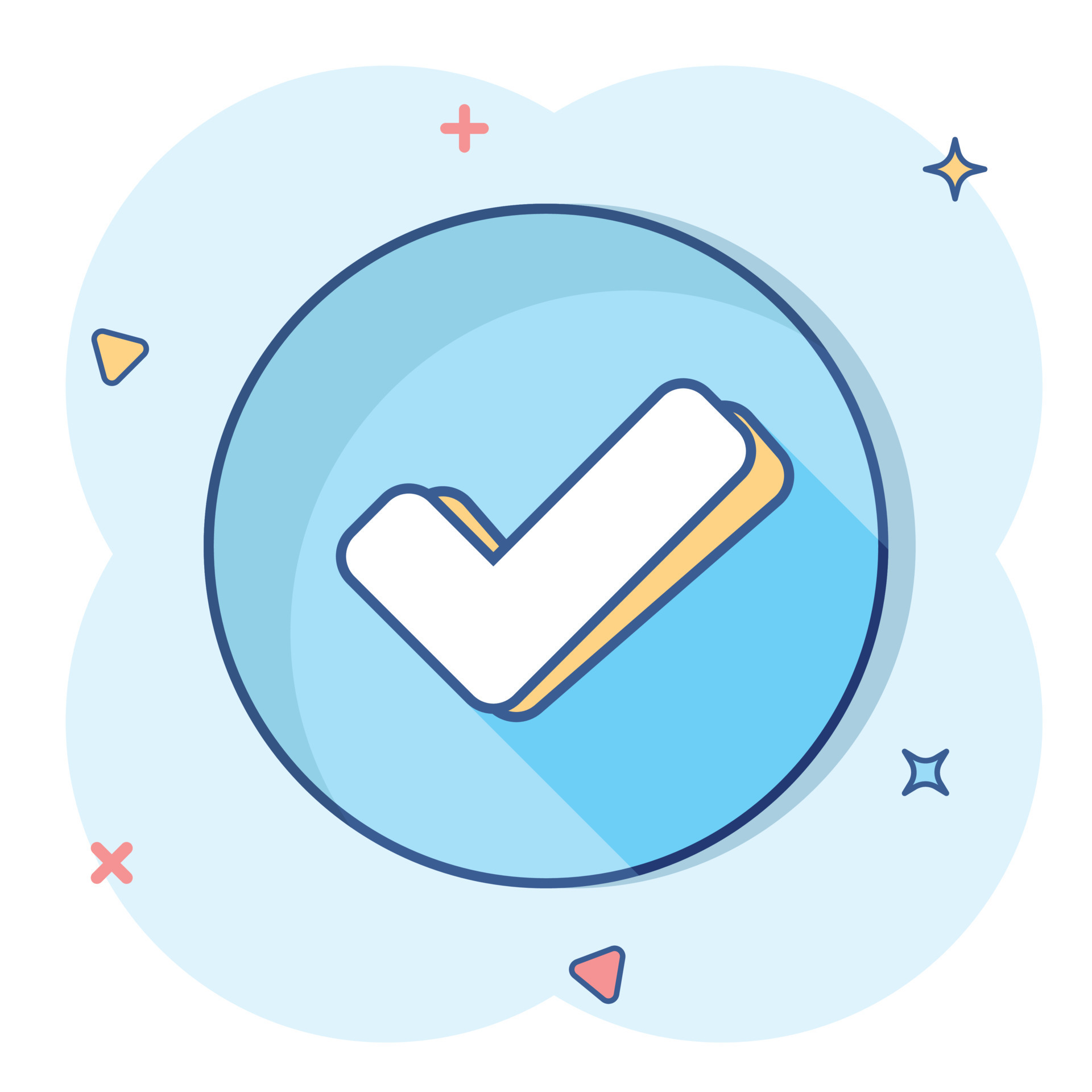 Check mark icon in comic style. Ok, accept vector cartoon illustration pictogram. Tick business concept splash effect. 16133383 Vector Art at Vecteezy Check mark icon in comic style. Ok, accept vector cartoon illustration pictogram. Tick business concept splash effect. 16133383 Vector Art at Vecteezy