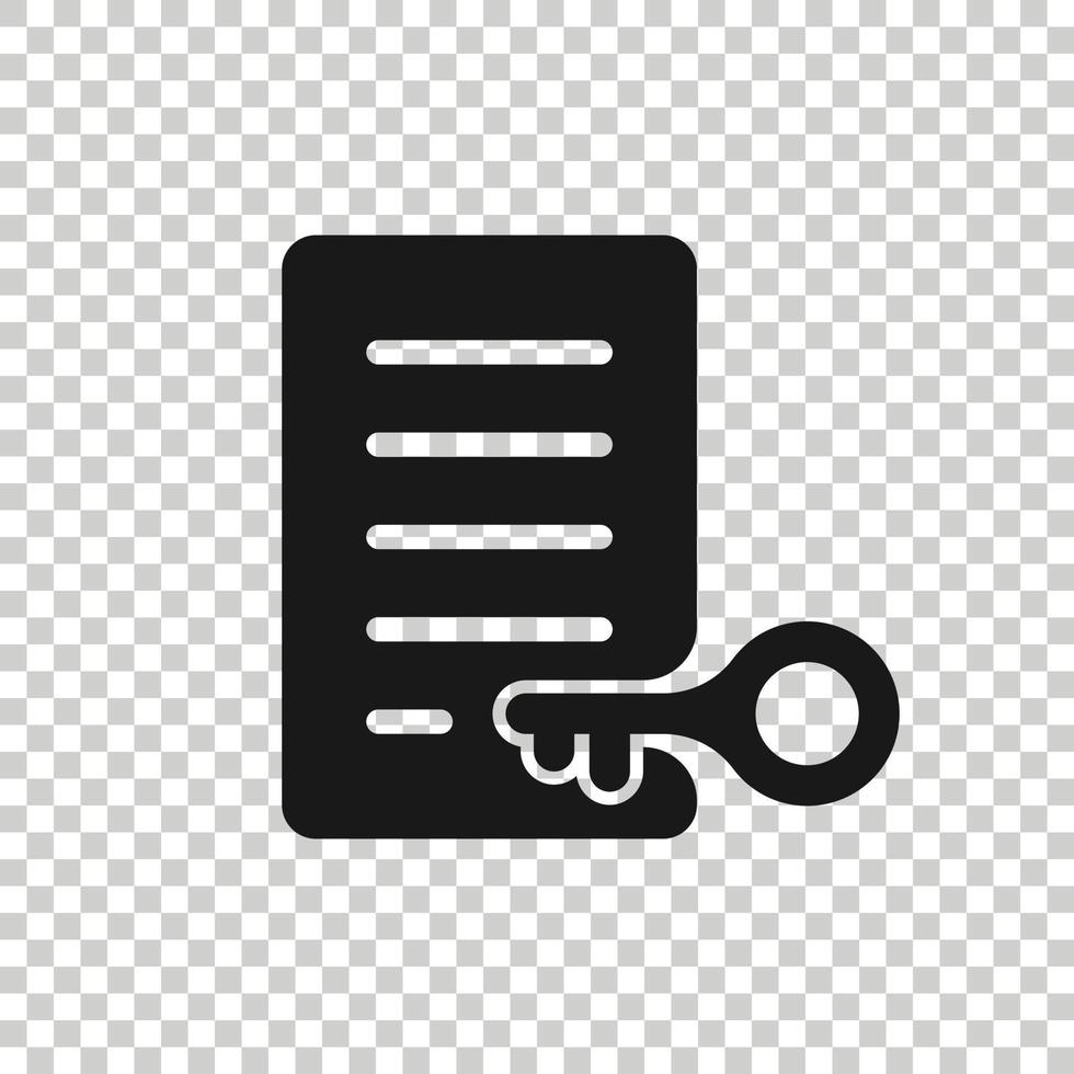 Password account icon in flat style. Keyword vector illustration on white isolated background. Key combination business concept.