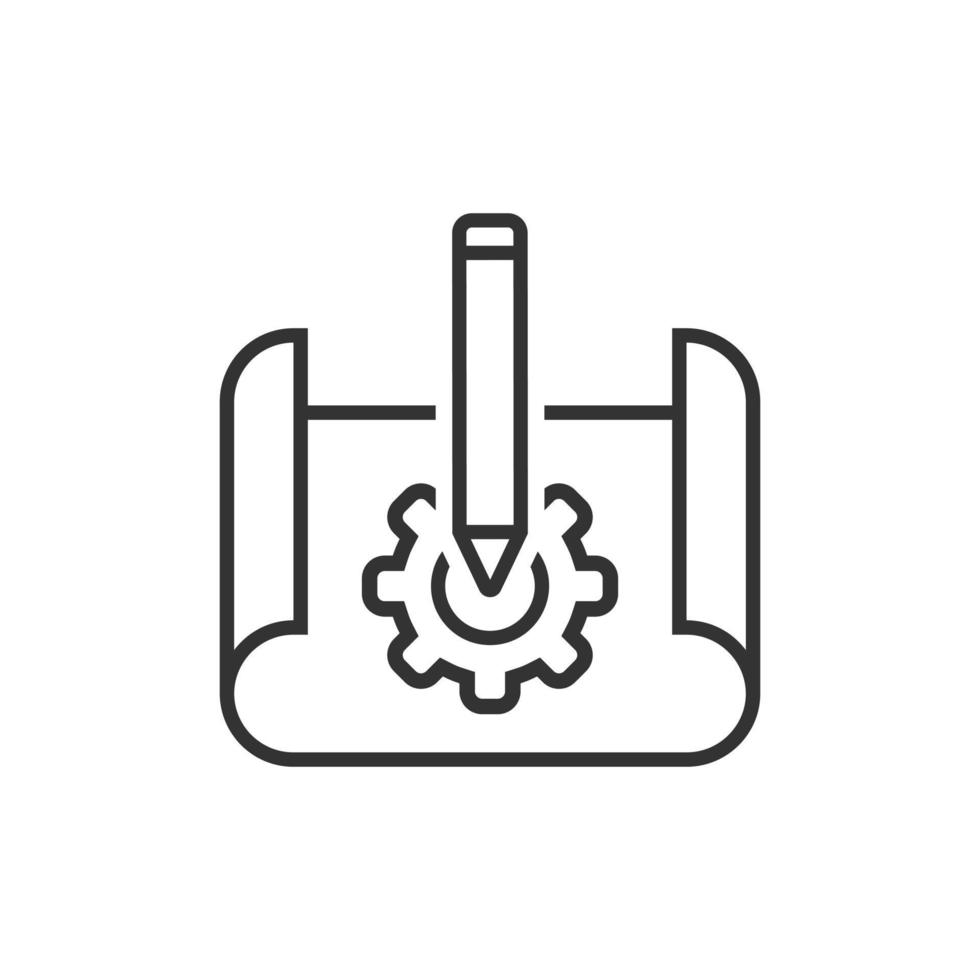 Prototype icon in flat style. Startup vector illustration on white isolated background. Model development business concept.
