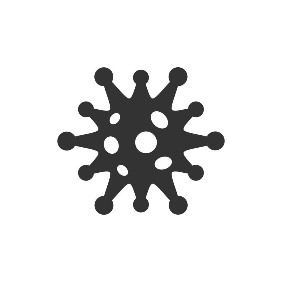 Disease bacteria icon in flat style. Allergy vector illustration on white isolated background. Microbe virus business concept.