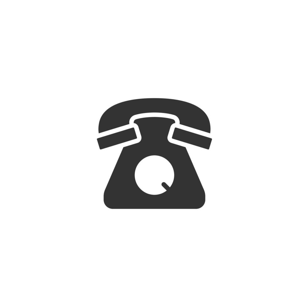 Mobile phone icon in flat style. Telephone talk vector illustration on white isolated background. Hotline contact business concept.