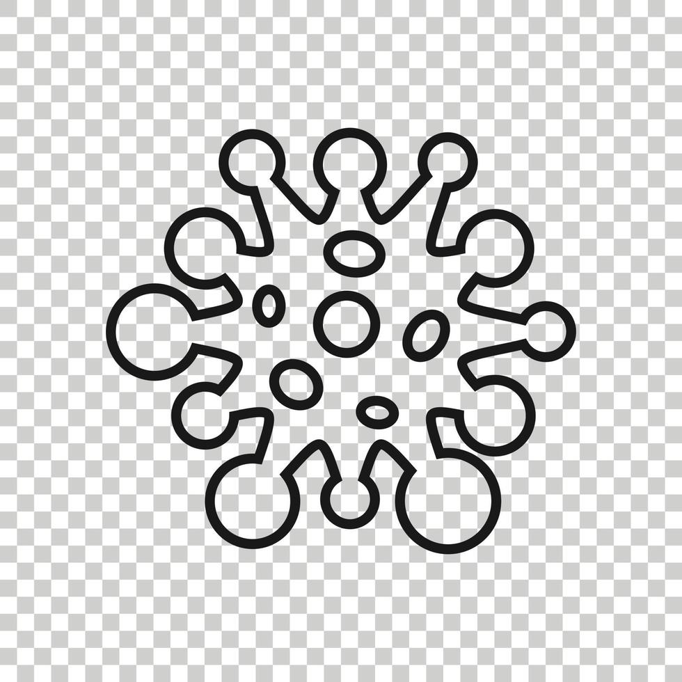 Disease bacteria icon in flat style. Allergy vector illustration on white isolated background. Microbe virus business concept.