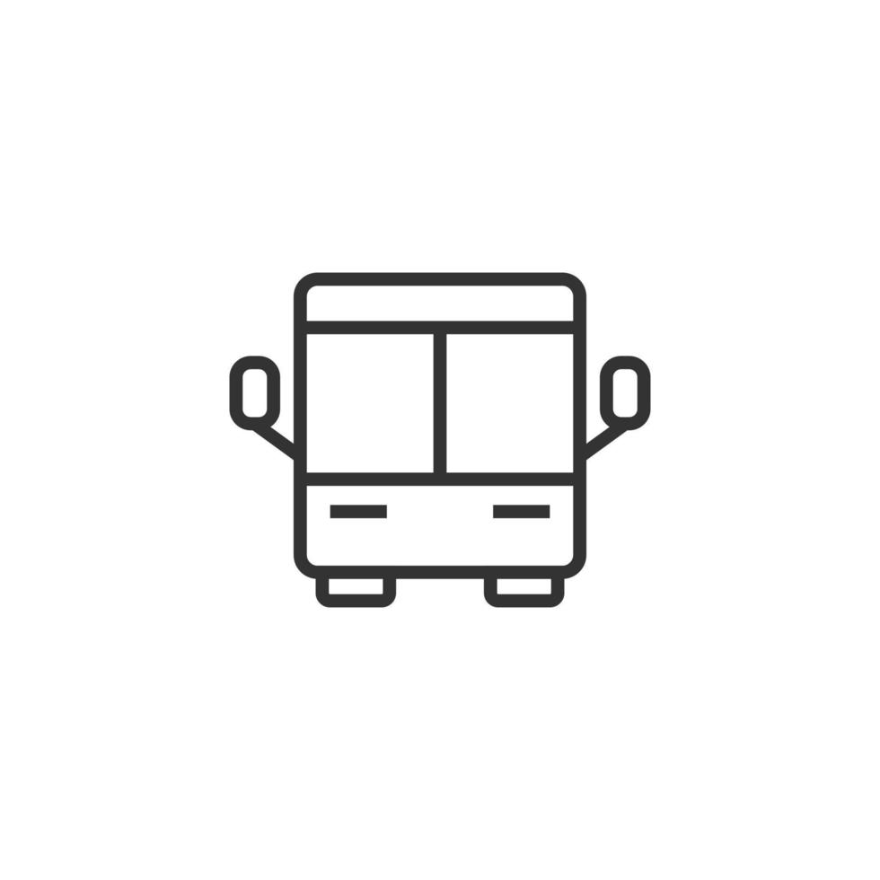 Bus icon in flat style. Coach vector illustration on white isolated background. Autobus vehicle business concept.