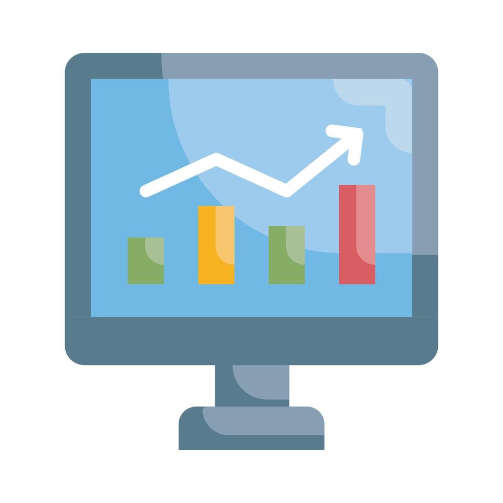 ilustración de estilo de vector de mercado de valores. icono de esquema de negocios y finanzas.