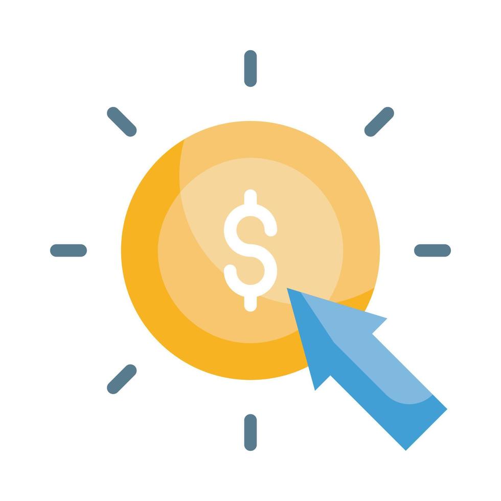 Pay Per click  Vector Style illustration. Business and Finance Outline Icon.