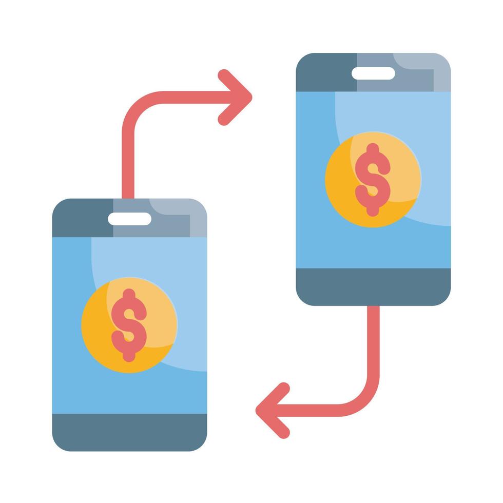 Fund Transfer Vector Style illustration. Business and Finance Outline Icon.