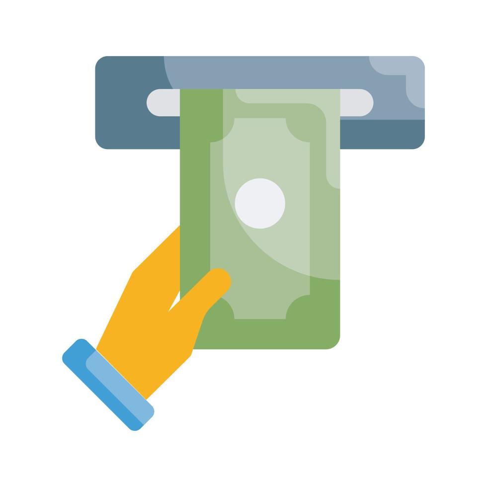 Withdraw Vector Style illustration. Business and Finance Outline Icon.