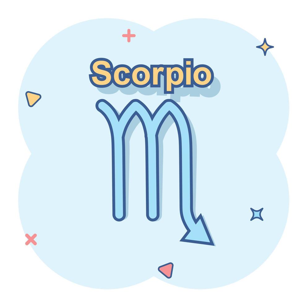 caricatura vectorial libra icono del zodiaco en estilo cómico. pictograma de ilustración de signo de astrología. concepto de efecto de salpicadura de negocio de horóscopo de libra. vector