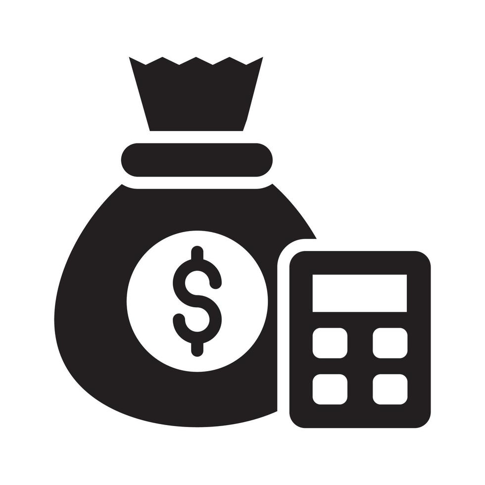 Budget Vector Style illustration. Business and Finance Solid Icon.