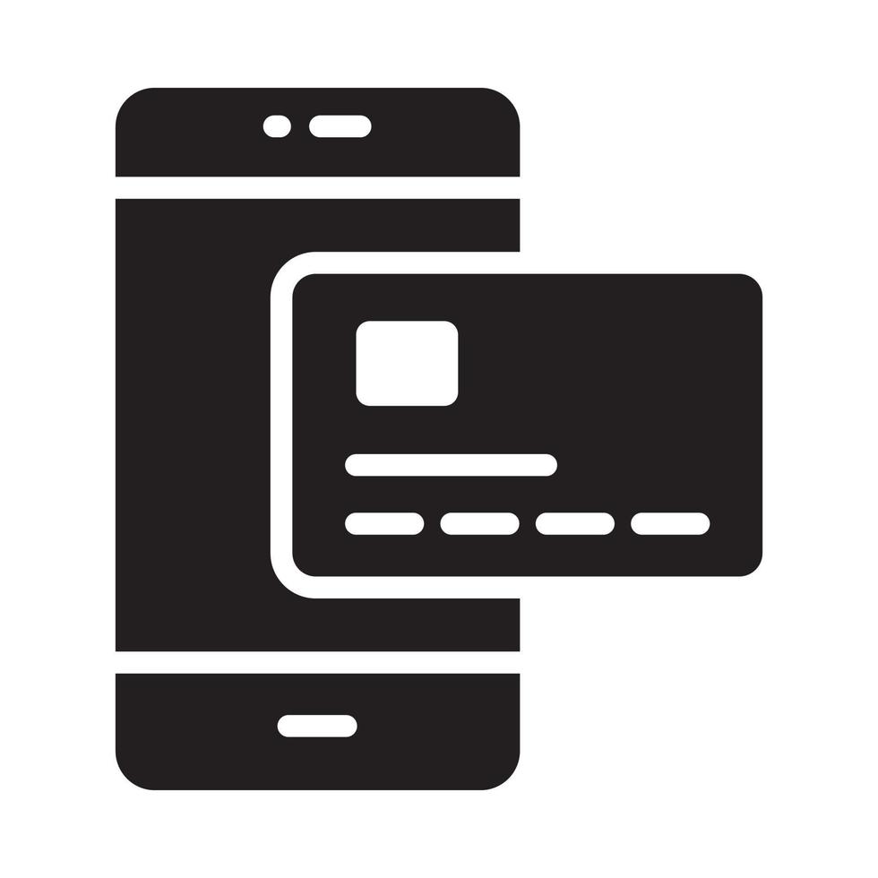 Mobile Banking Vector Style illustration. Business and Finance Solid Icon.