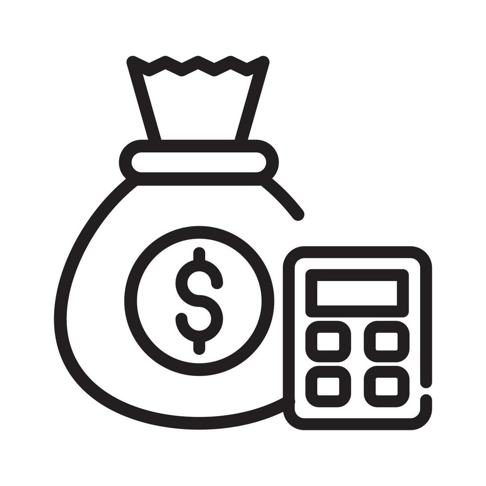 Budget Vector Style illustration. Business and Finance Outline Icon.