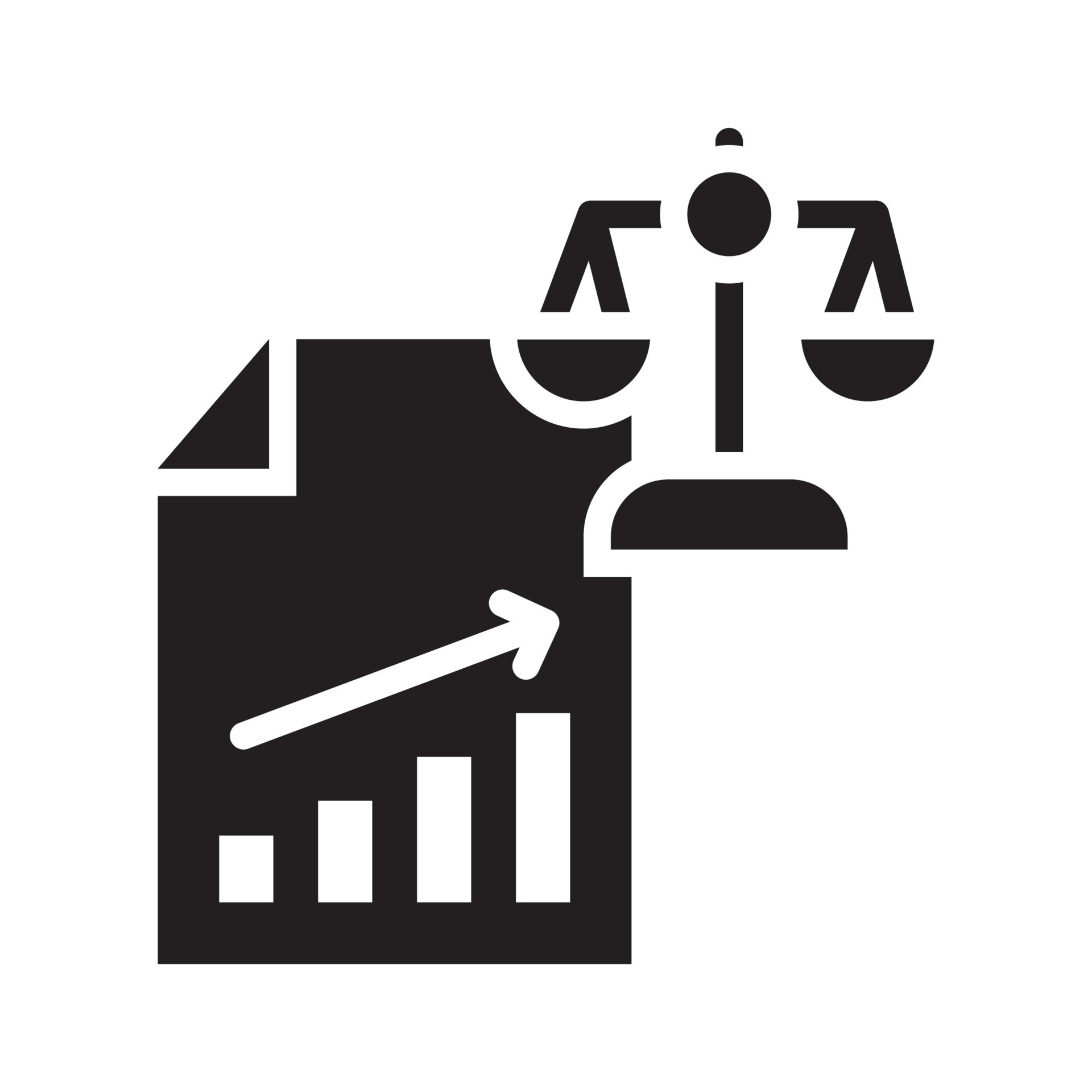 Balance Sheet Vector Style illustration. Business and Finance Solid
