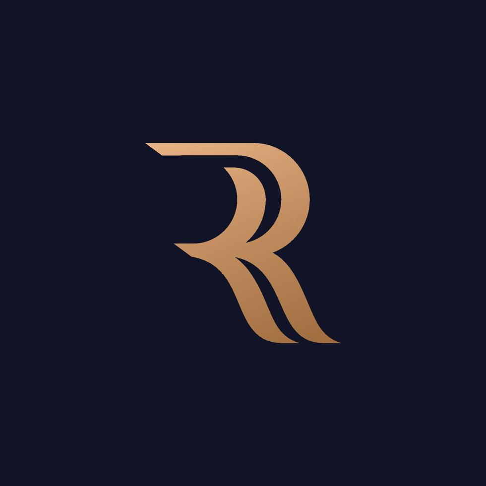 plantilla de logotipo de diseño de logotipo de letra r, símbolo de vector de logotipo creativo r