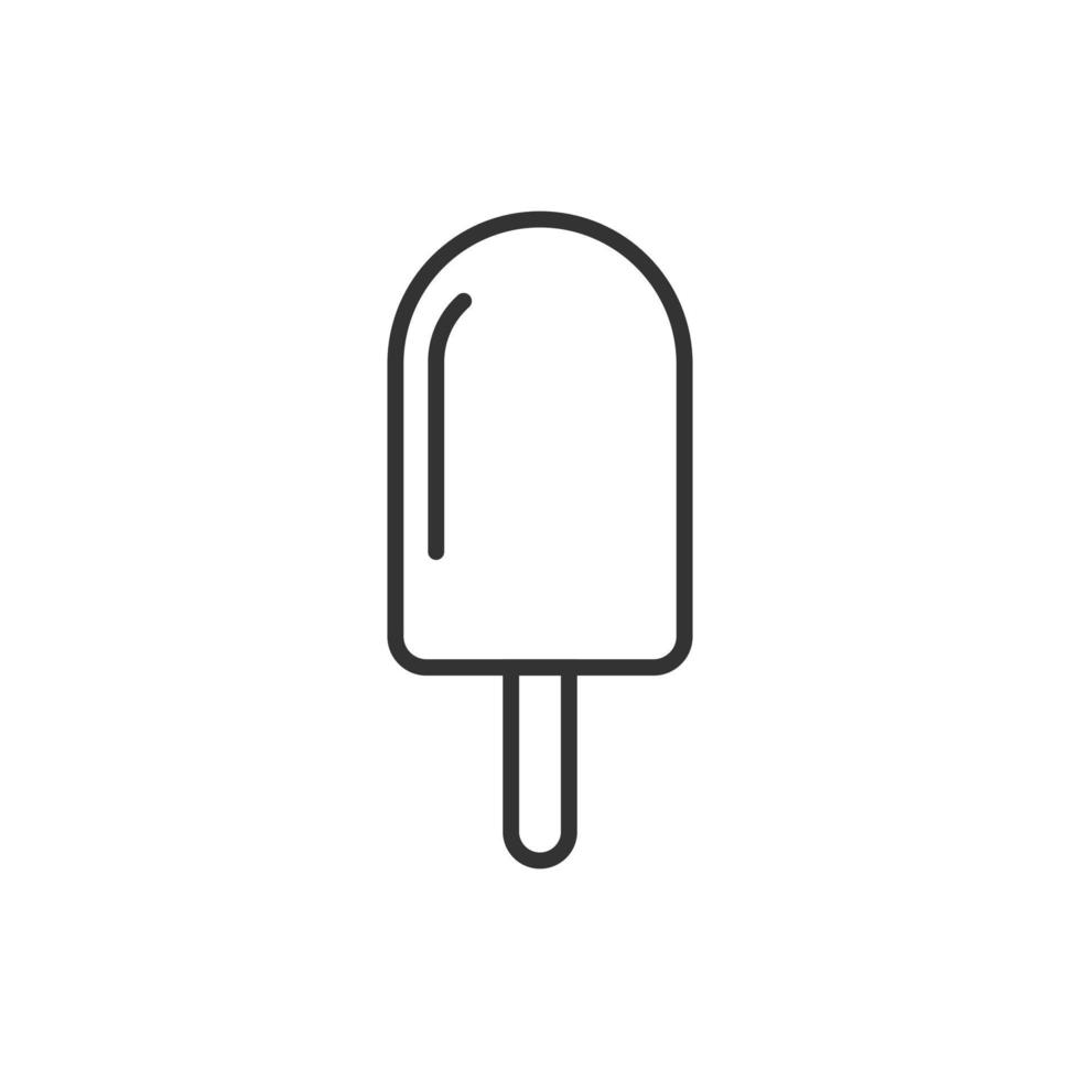 Ice cream icon in flat style. Sundae vector illustration on white isolated background. Sorbet dessert business concept.