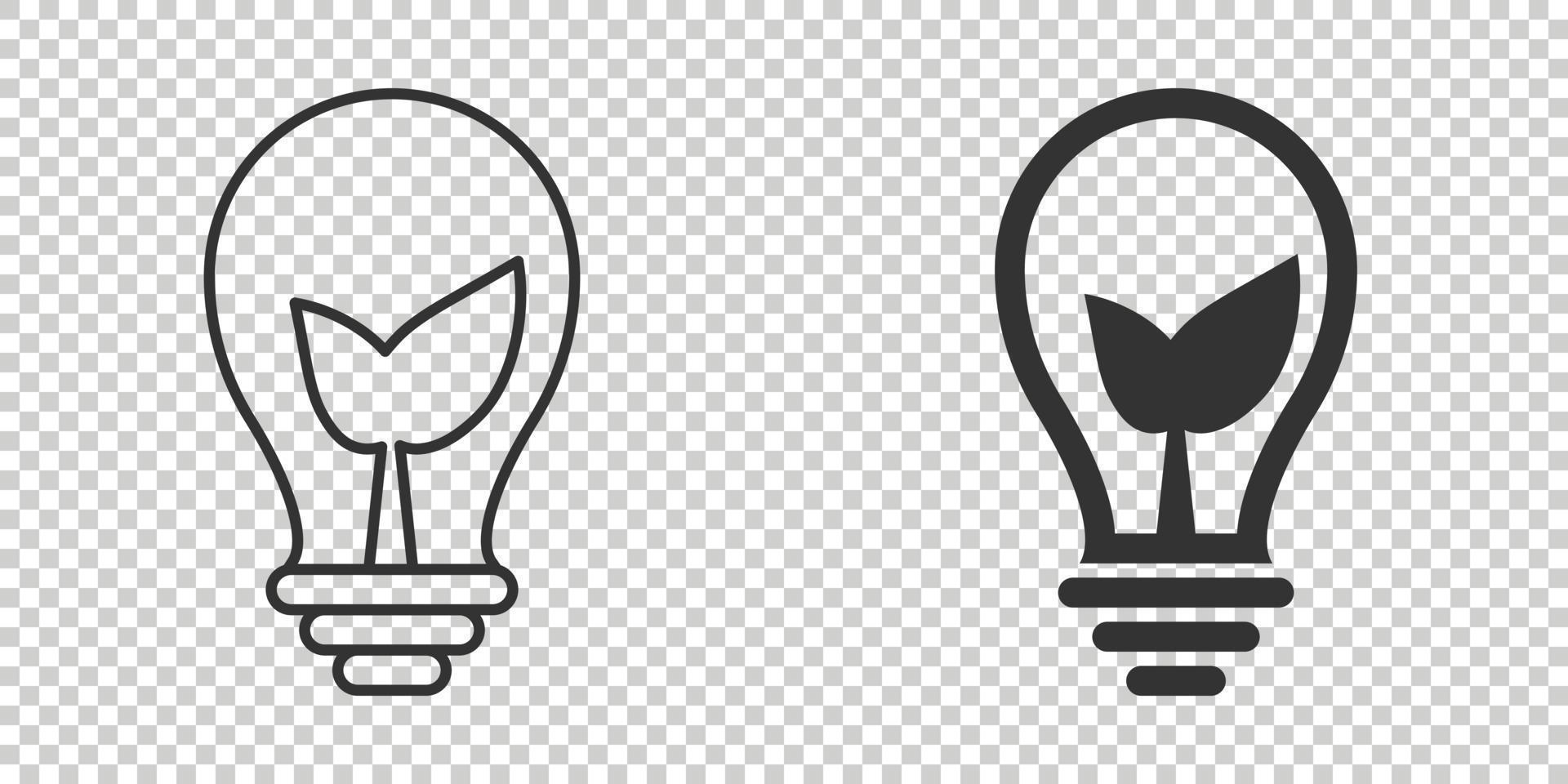 icono de bombilla en estilo plano. Ilustración de vector de bombilla sobre fondo blanco aislado. concepto de negocio de signo de lámpara de energía.