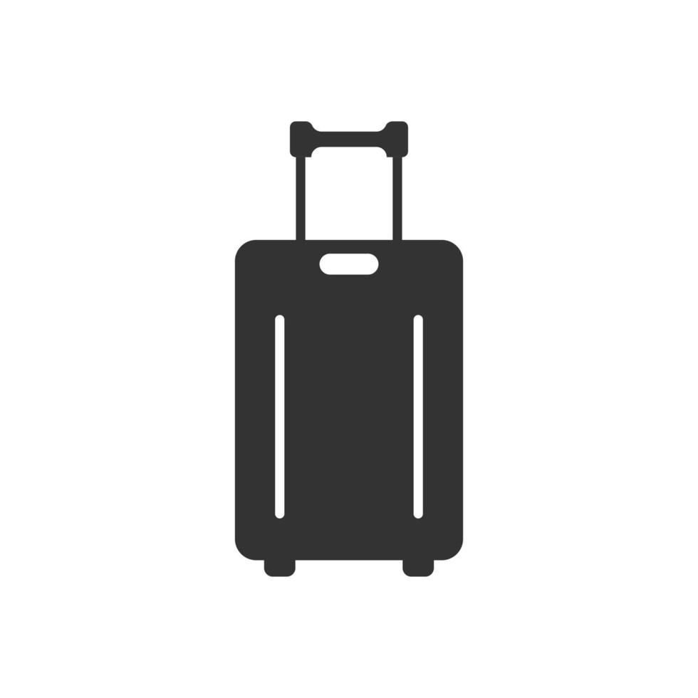 icono de bolsa de viaje en estilo plano. Ilustración de vector de equipaje sobre fondo blanco aislado. concepto de negocio de equipaje.