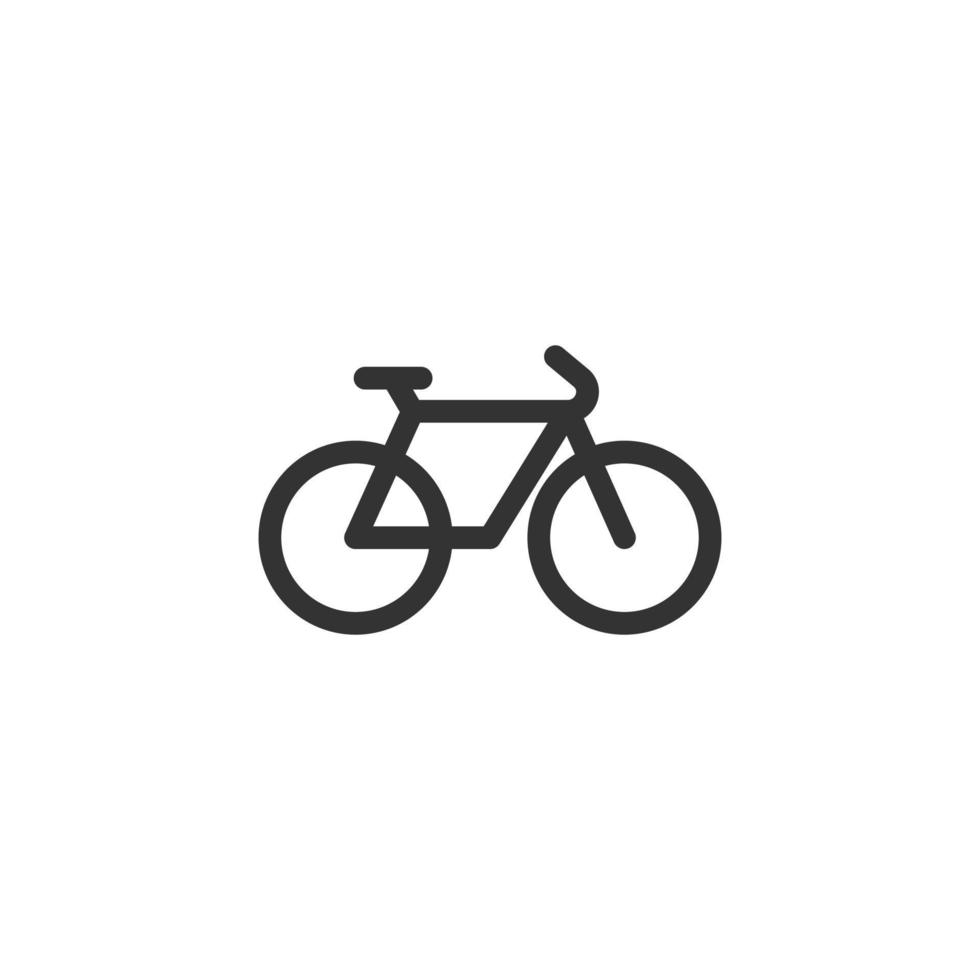 icono de bicicleta en estilo plano. ilustración de vector de bicicleta sobre fondo blanco aislado. concepto de negocio de viajes en bicicleta.