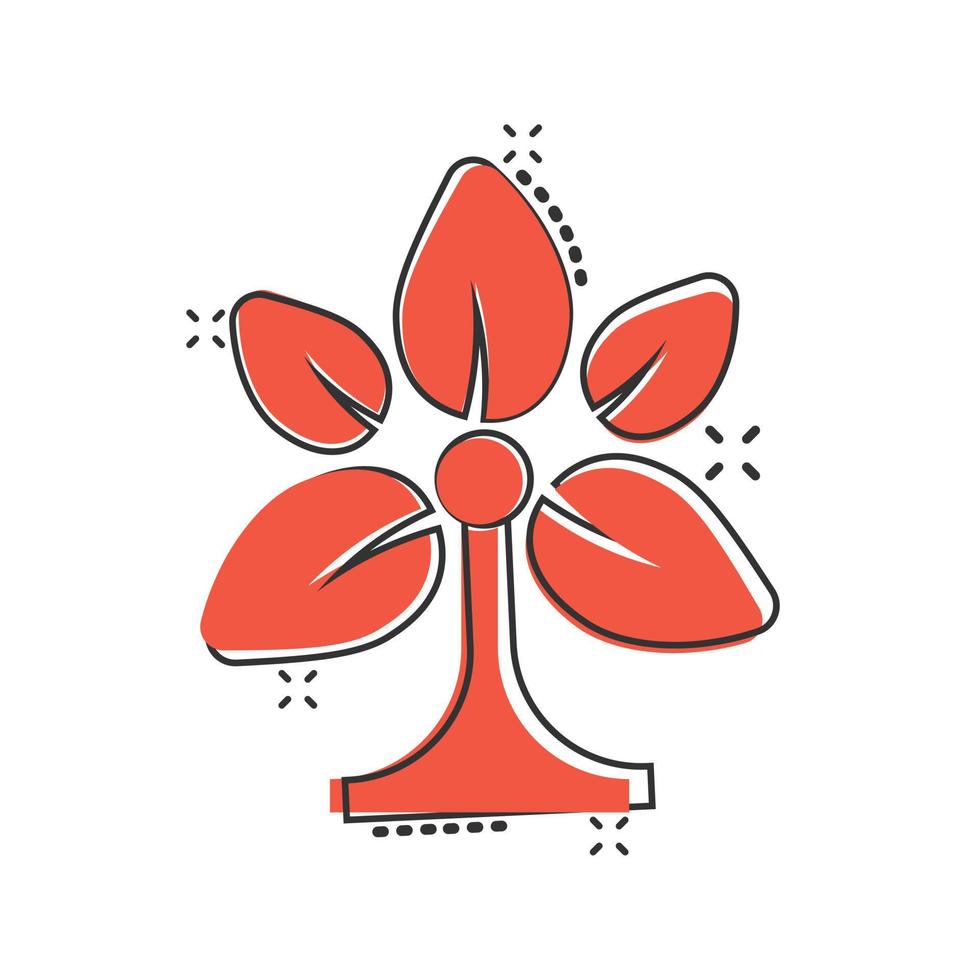 icono de hoja en estilo cómico. planta ilustración vectorial de dibujos animados sobre fondo blanco aislado. concepto de negocio de signo de efecto de salpicadura de flor. vector