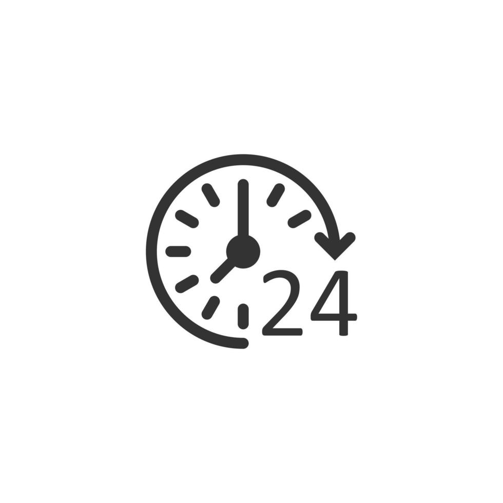 icono de reloj en estilo plano. ver ilustración vectorial sobre fondo blanco aislado. concepto de negocio de temporizador. vector