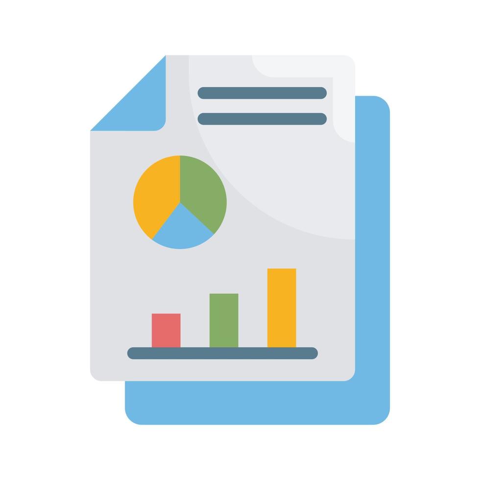Financial Report Vector Style illustration. Business and Finance Outline Icon.