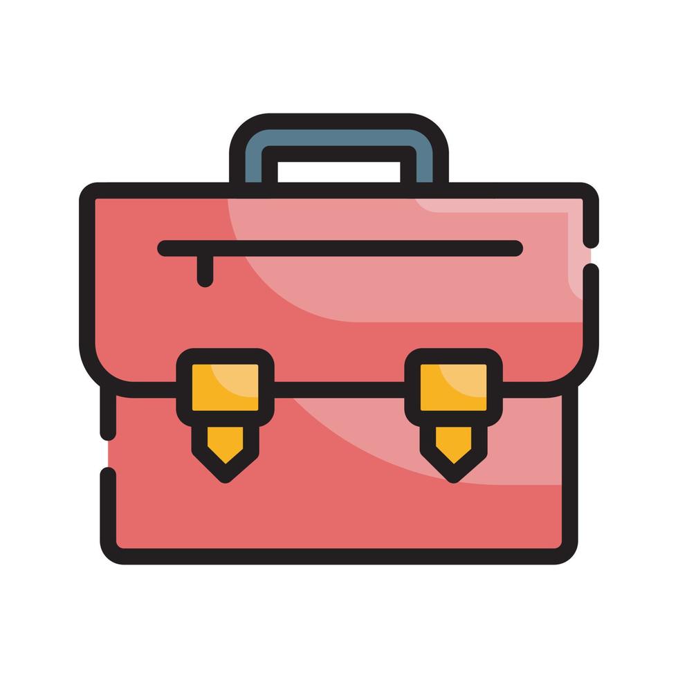 Briefcase Vector Style illustration. Business and Finance Filled Outline Icon.
