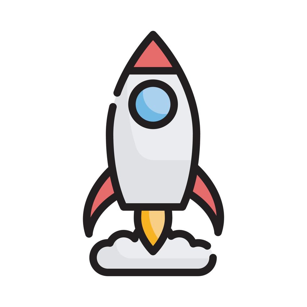 Launch Vector Style illustration. Business and Finance Filled Outline Icon.
