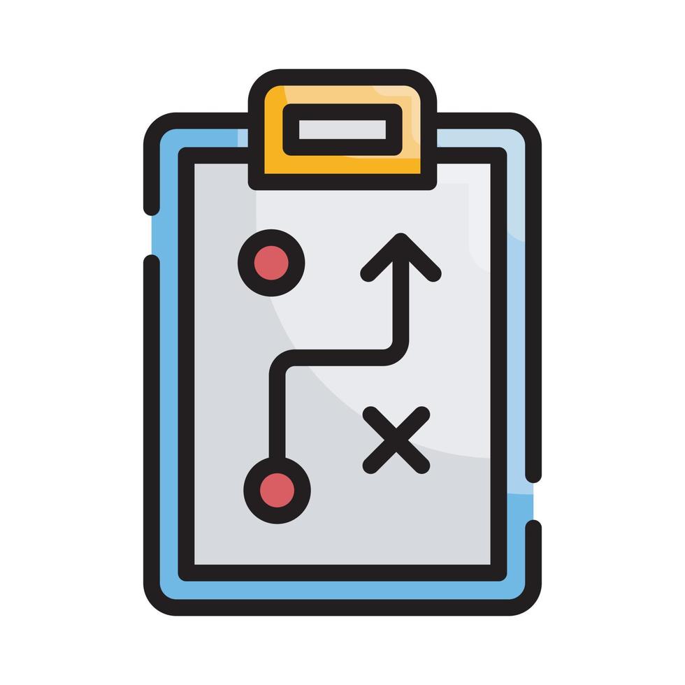 Strategic Plan Vector Style illustration. Business and Finance Filled Outline Icon.