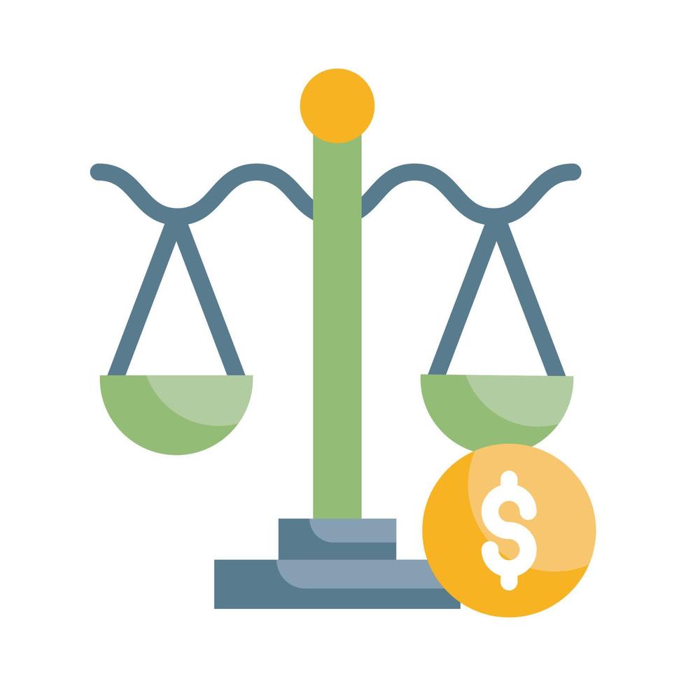 Finance Scale Vector Style illustration. Business and Finance Outline Icon.