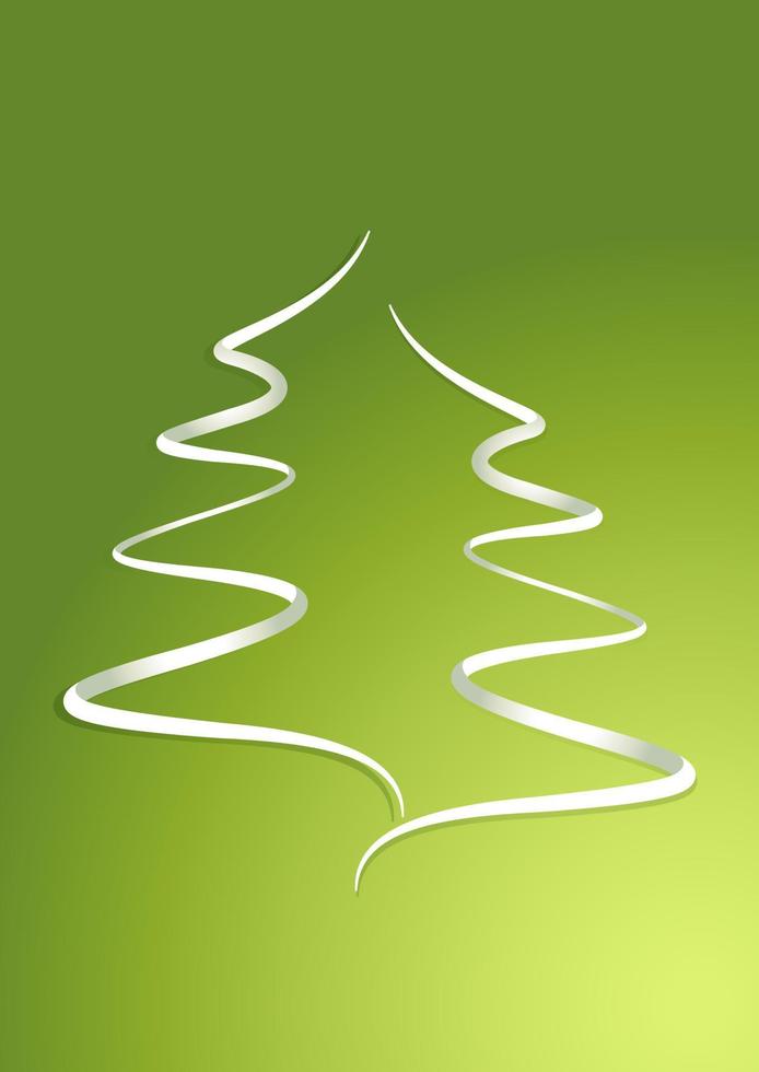 Vivid Paper Christmas Tree On Flat Style Vector Design