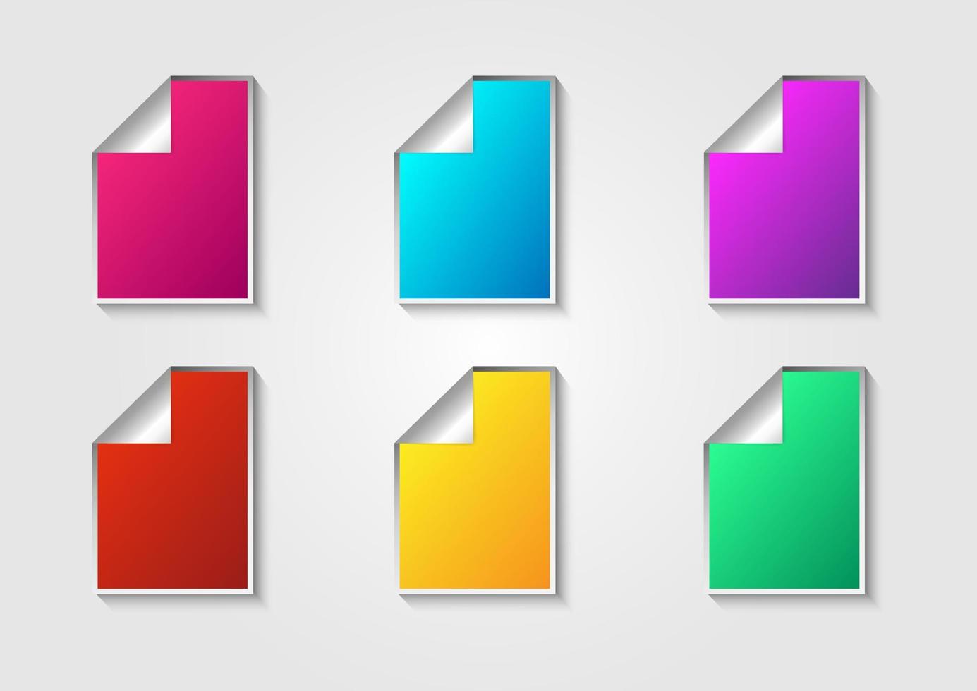 Vivid colorful paper sheets on flat style vector