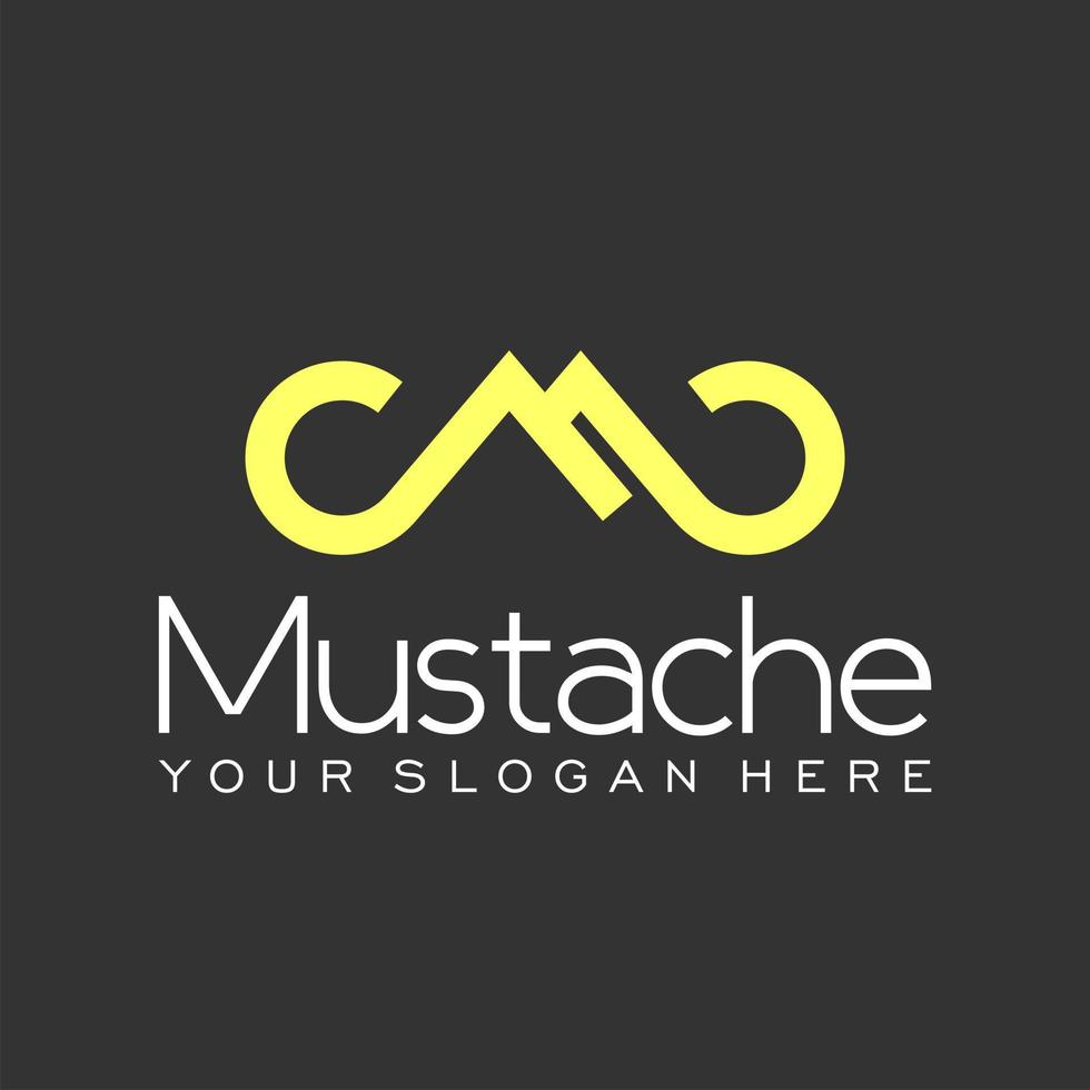 Letter CMC font like mustache in line image graphic icon logo design abstract concept vector stock. Can be used as a symbol related to initial or monogram