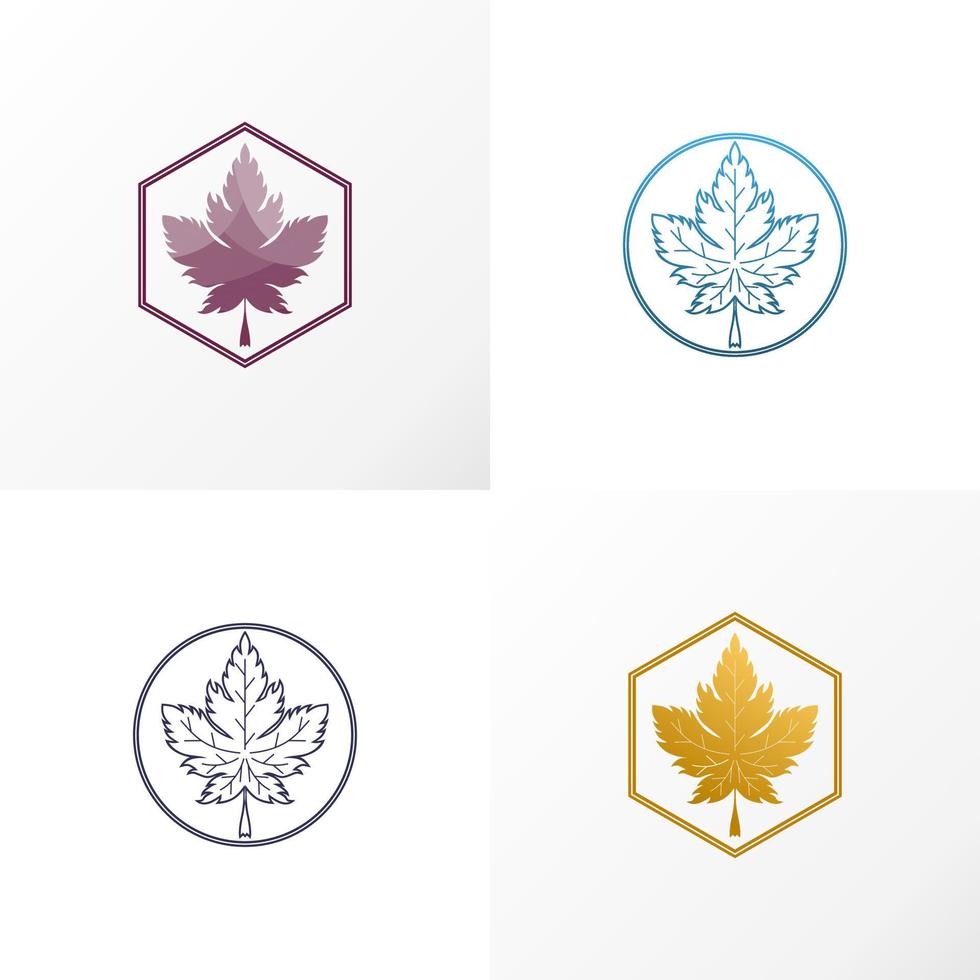 unique Maple or oak leaf image graphic icon logo design abstract concept vector stock. Can be used as a symbol related to nature or plant