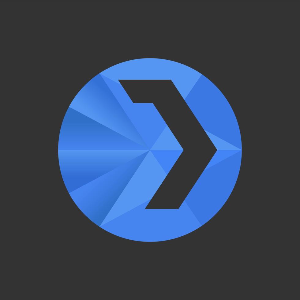 Circle blend of blue with Letter D font image graphic icon logo design abstract concept vector stock. Can be used as a symbol related to initial or monogram