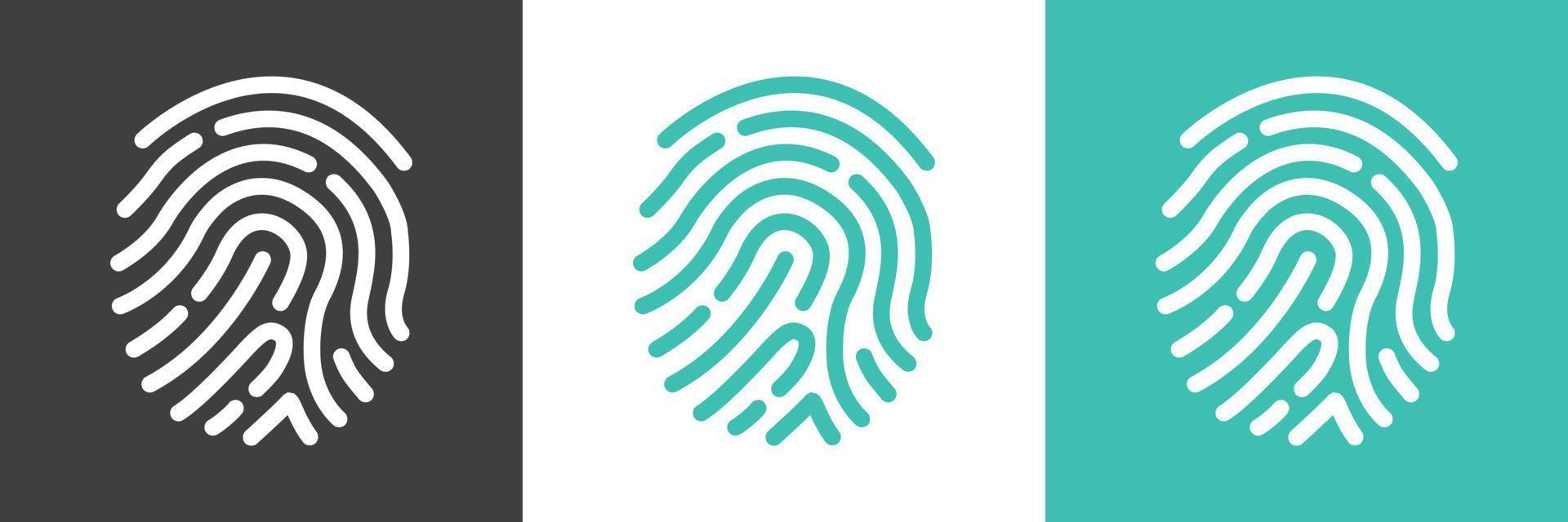 Fingerprint Thumb Print Colorful Vector Icon Illustration