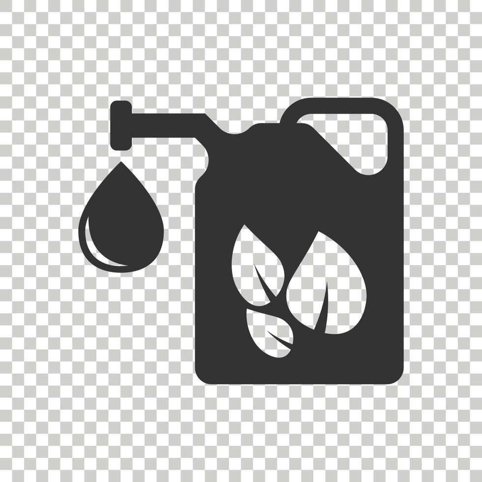 icono de bote de gasolina en estilo plano. la gasolina puede vector ilustración sobre fondo blanco aislado. concepto de negocio de signo de contenedor de combustible.