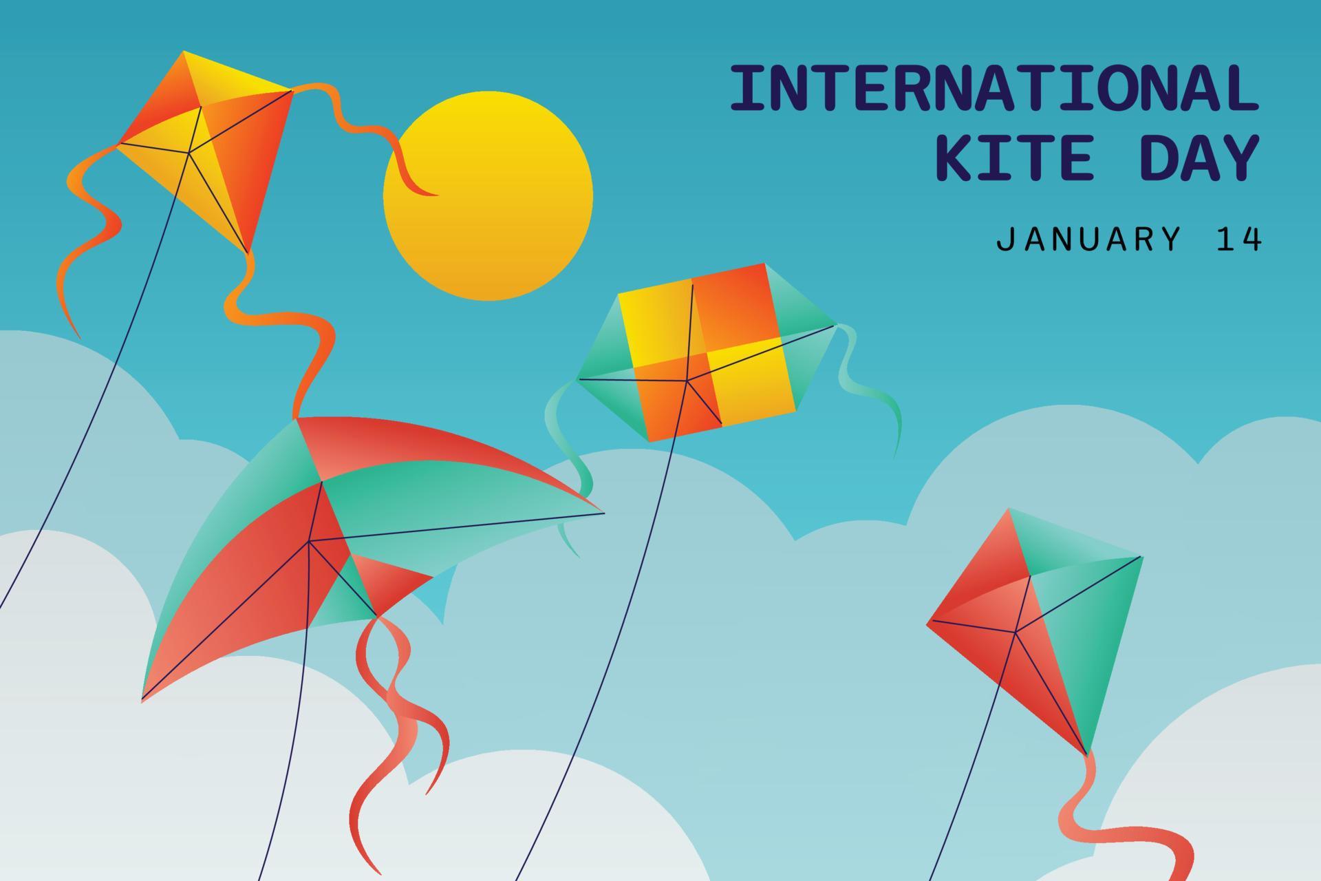 International Kite Day background. 16135777 Vector Art at Vecteezy