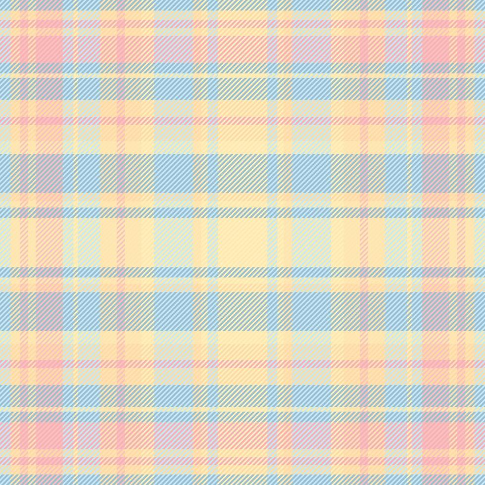 Tartan or plaid pastel color pattern. vector