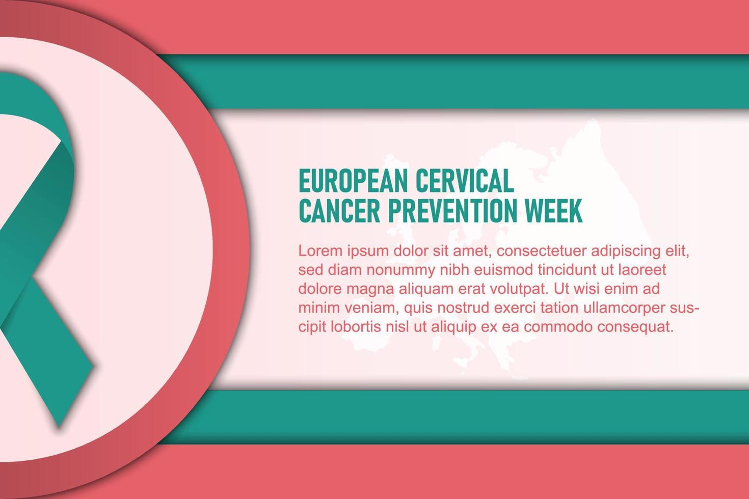 European Cervical Cancer Prevention Week background. vector