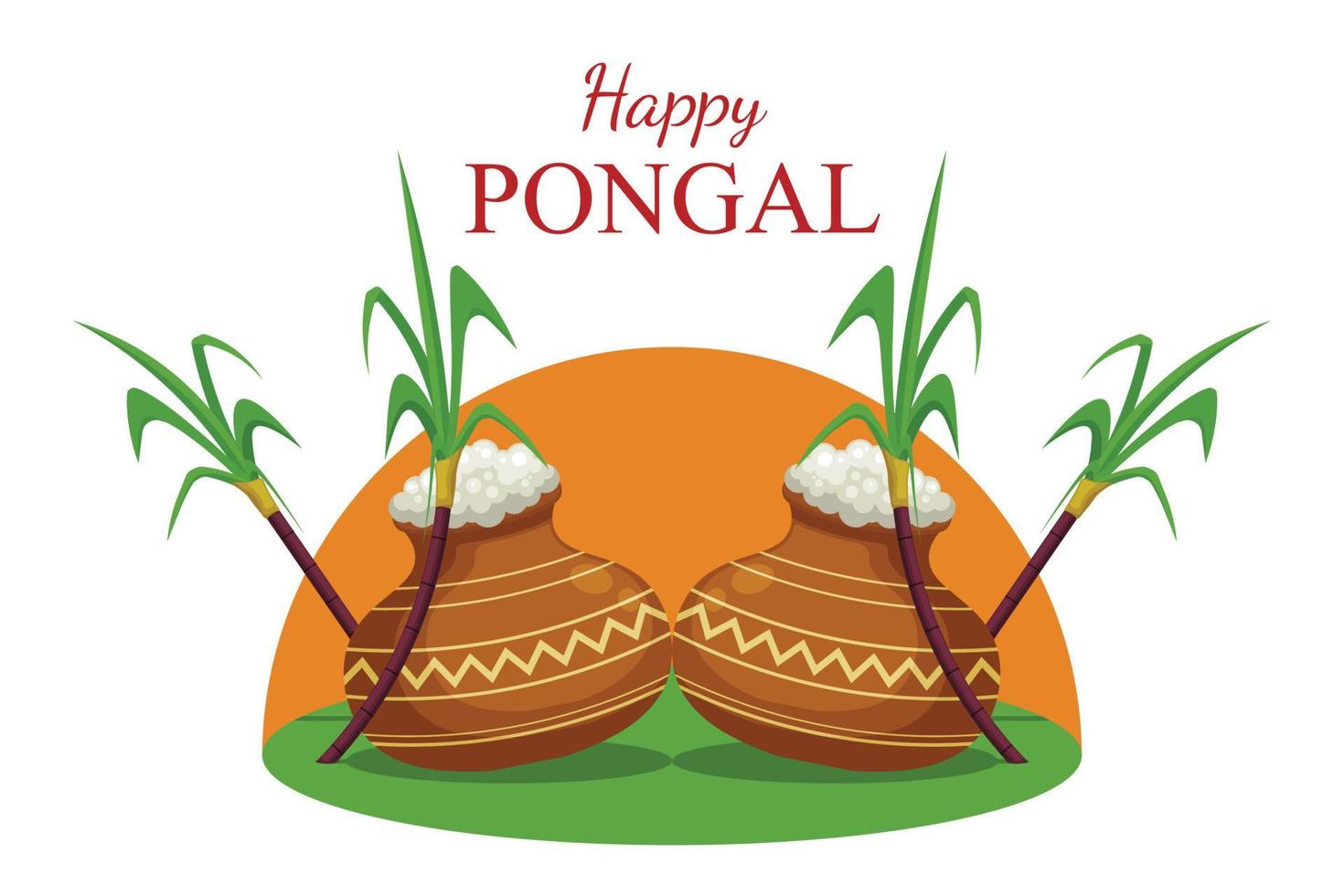 Happy Pongal background. Design for celebrate. vector