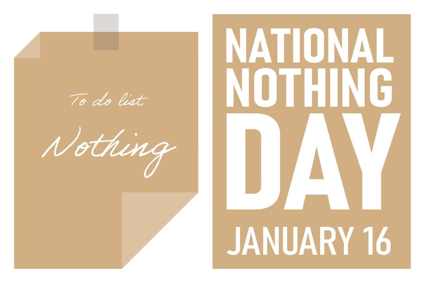 National Nothing Day background. vector