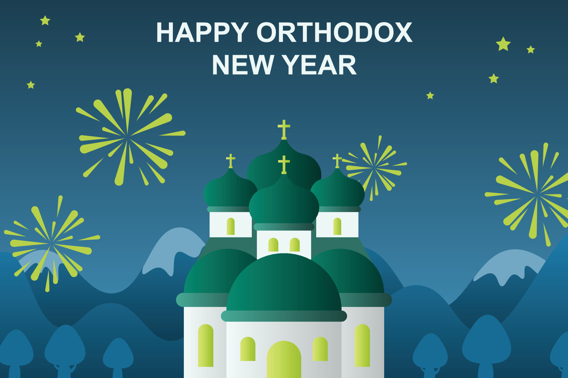Orthodox New Year background. 16135878 Vector Art at Vecteezy
