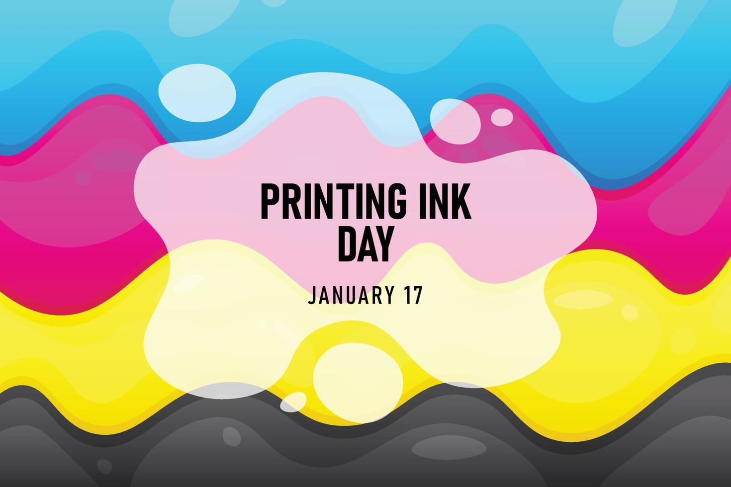 Printing Ink Day background. vector