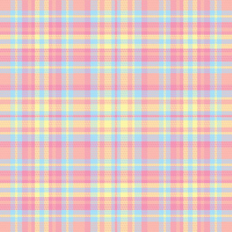Tartan or plaid pastel color pattern. vector